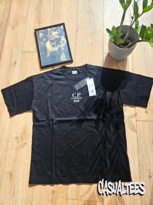 Tricou C.P. Company Crew Neck negru pentru barbati