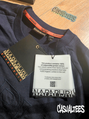 Napapijri Tricou Navy Blue Logo Brodat pentru barbati