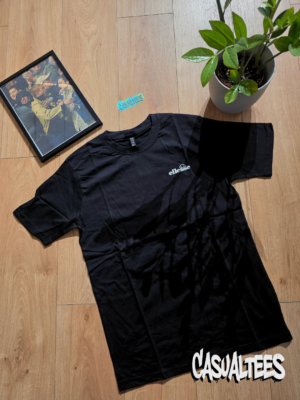 Ellesse Tricou Negru cu Imprimeu Spate pentru barbati