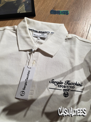 Sergio Tacchini Tricou Polo Alb Premium pentru barbati