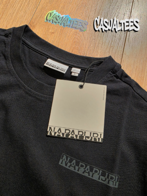 Napapijri Tricou Negru Cu Logo Wavy pentru barbati
