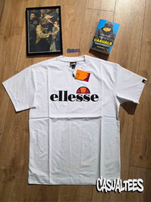 Ellesse Tricou Alb Cu Imprimeu Frontal pentru barbati