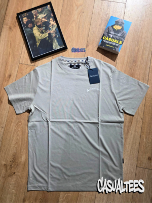 Aquascutum Tricou Gri Full Back Print pentru barbati