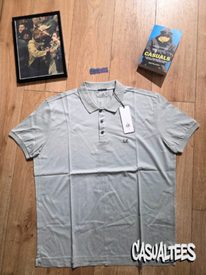 C.P. Company Tricou Polo Gri Harbor Mist pentru barbati