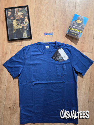 C.P. Company Tricou Cu Buzunar Albastru Quartz pentru barbati