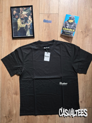 Barbour Tricou Negru Full Back Print pentru barbati