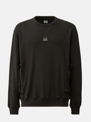 C.P. Company Bluza Pocket Crew Sweat Neagra pentru bărbați