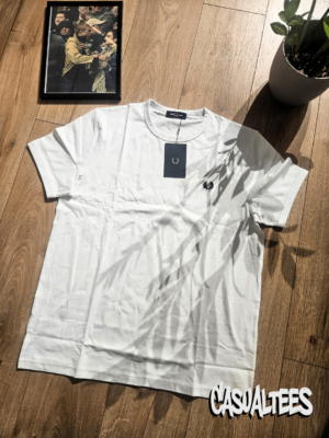 Fred Perry Tricou Alb Ringer pentru barbati