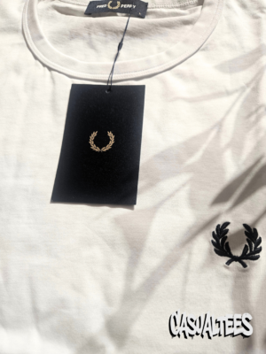 Fred Perry Tricou Alb Ringer pentru barbati
