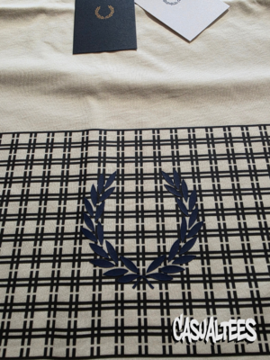 Fred Perry Tricou Alb Tennis Net Graphic pentru barbati