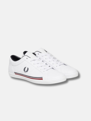 Fred Perry Adidași Albi din Piele pentru bărbați