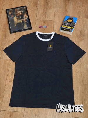 Tricou Lyle & Scott Albastru Închis Logo Brodat pentru barbati