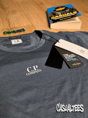 C.P. Company Tricou Gri din Bumbac Mercerizat pentru barbati
