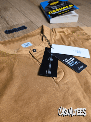 C.P. Company Tricou Sand cu Nasturi din Bumbac pentru barbati